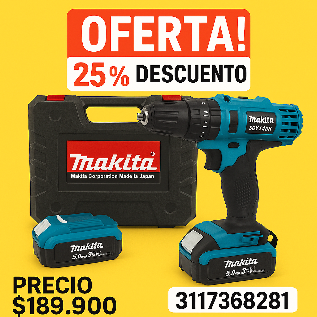 Taladro Inalámbrico Makita 36 V