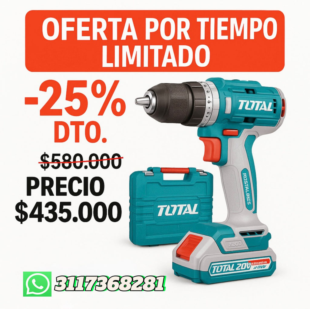 Taladro inalámbrico de 1/2 Total 66 Nm